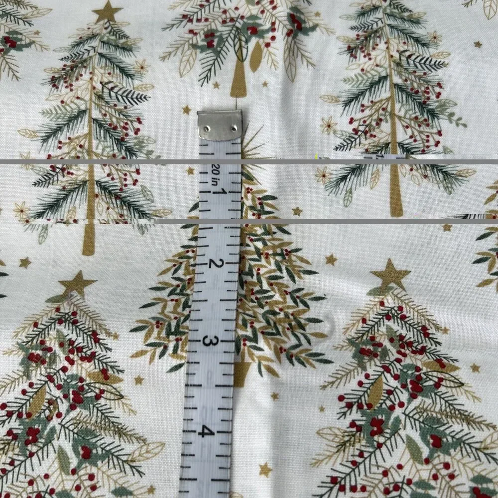 3 Wishes Shimmer Sparkle Holiday Christmas Trees Cotton Quilting Sewing Fabric